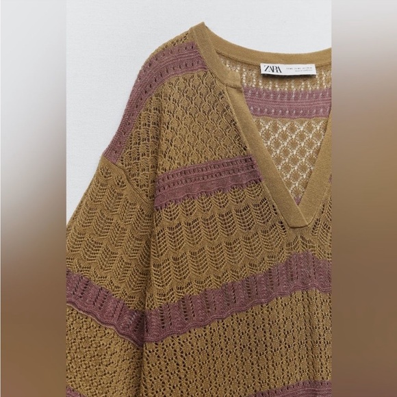 Zara NWT Long Knit Kaftan Midi Dress size XS-S - Picture 9 of 9